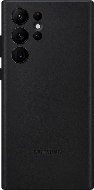 Samsung - Galaxy S22 Ultra Leather Case - Black