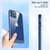 CASEKOO Crystal Clear Designed for iPhone 12 Pro Max Case Pacific Blue