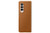 Samsung - Leather Case for Samsung Galaxy Z Fold3 5G Brown EF-VF926LAEGUS