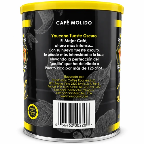 Cafe Yaucono Dark Ground Coffee 32 oz Can