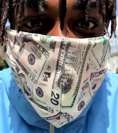 Money Dollars Face Mask