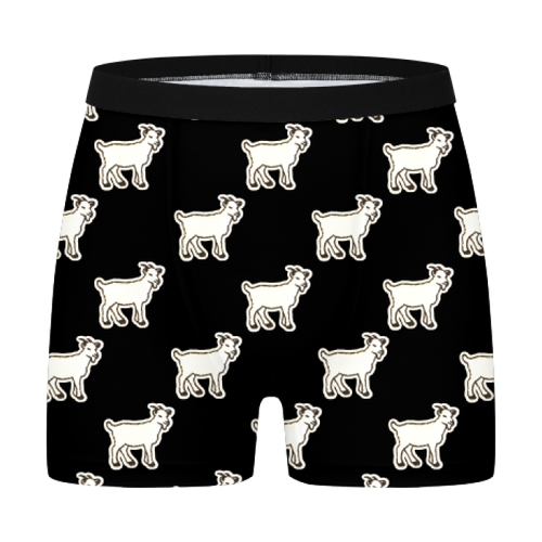 Goat Print Men's Boxer Briefs Undies