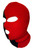 Ski Mask Black and Red 3 holes Half Black Half Red