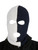 Ski Mask White and Black 3 holes Half  White Half Black Colors