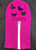 Neon Pink reflective zip up Balaclava with butterflies, ski mask
