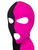 Ski Mask Half Pink Half Black  colors 3 holes