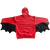 Batwing Hoodie Red and Black