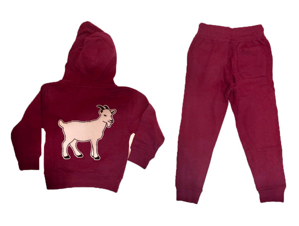 Baby Goat Joggers set Dark Red