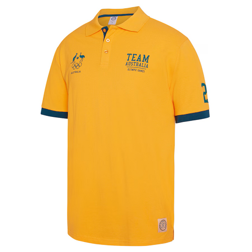 Men's Team Australia Polo Shirt - Gold