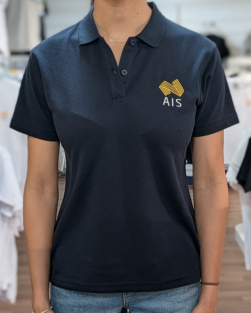Women's AIS Logo Polo - Navy