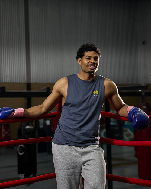 AIS Logo Tank Top - Petrol Blue