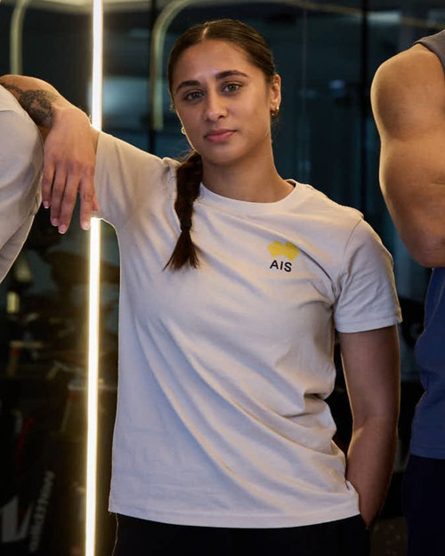 Women's AIS Logo Tee - Bone
