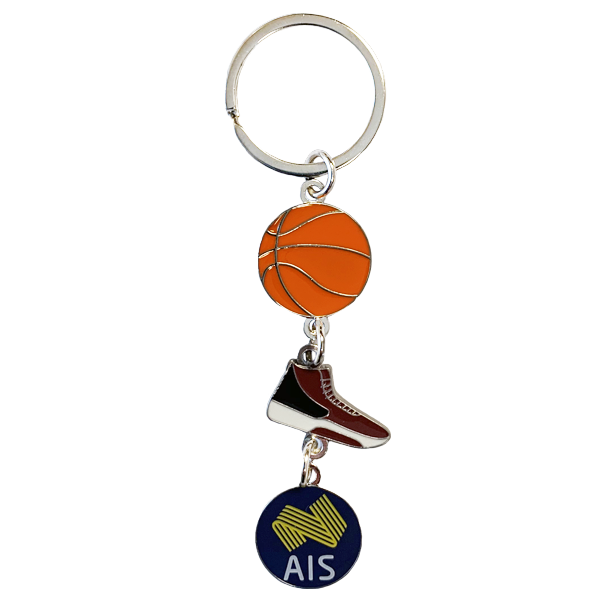 Basketball Charm Keyring AIS Shop