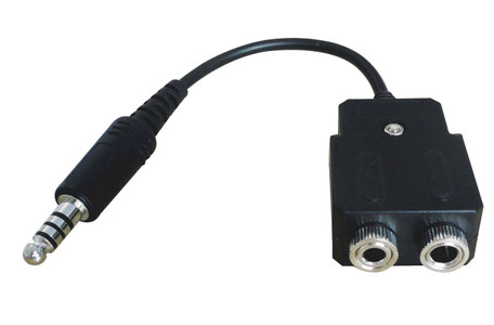 GA Fixed Wing Aircraft to Helicopter Headset Cable Adapter
