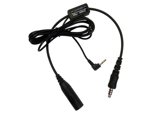 Helicopter Audio Recording Cable for GoPro HERO2 & 1/8" Mic Cameras