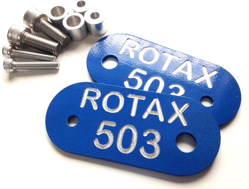 Rotax 503 Badge Gearbox Plate - hide those ugly gearbox holes!