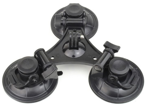 Triple Head Camera Suction Mount for Aircraft or Heli