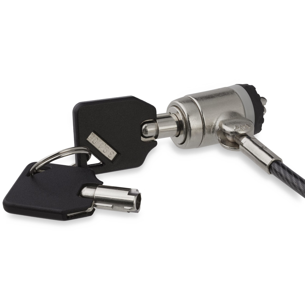 StarTech.com LTLOCKKEY Cable Lock in Black and Silver for 78.7 (2m) - Compatible with Servers