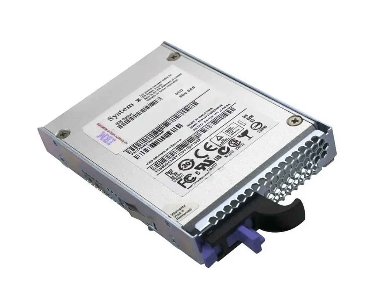 IBM 128GB MLC SATA 3Gb/s 1.8 SSD, compatible with servers, data storage