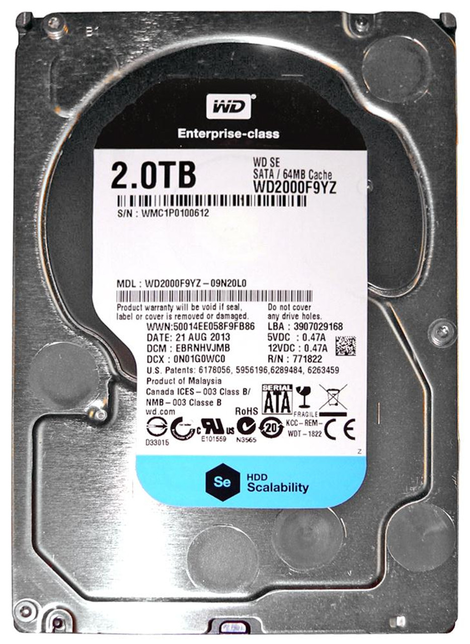 Western Digital Se 2Tb 7200Rpm SATA 6Gbps 128Mb Cache 3.5-Inch Internal Hard Drive compatible with servers