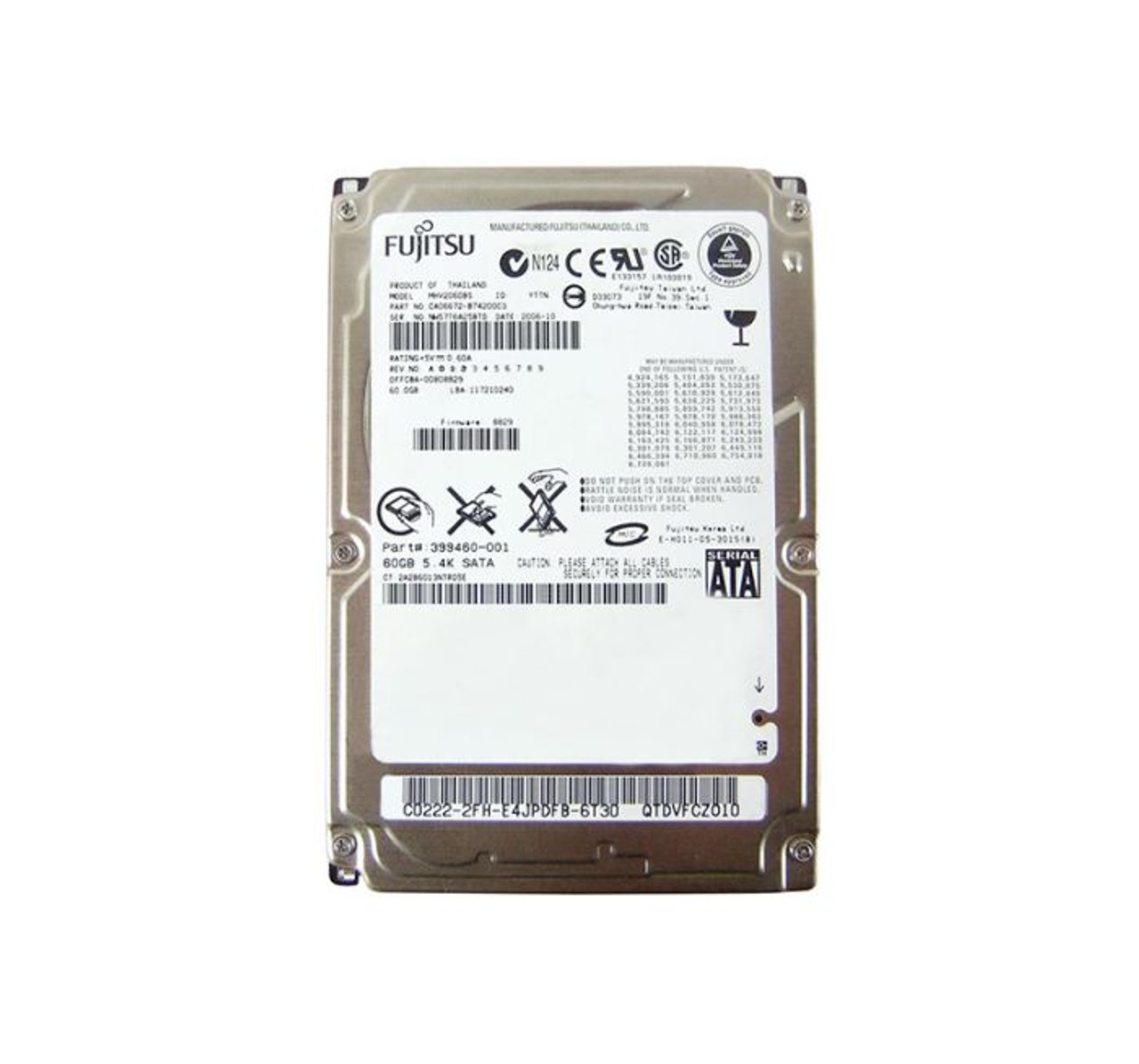 FUJITSU Extended Duty Mobile 60GB 5400RPM SATA Hard Drive 2.5-Inch - Compatible with laptops and portable devices