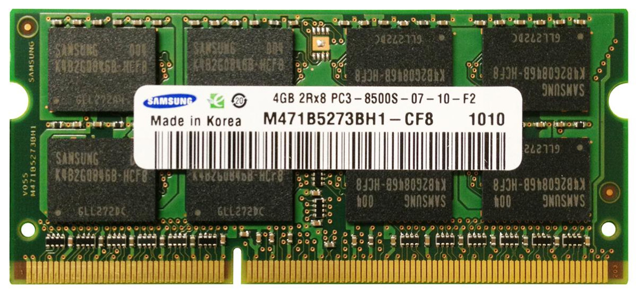 Samsung 4GB DDR3-1066MHz SODIMM Memory Module M471B5273BH1-CF8 for laptops and notebooks