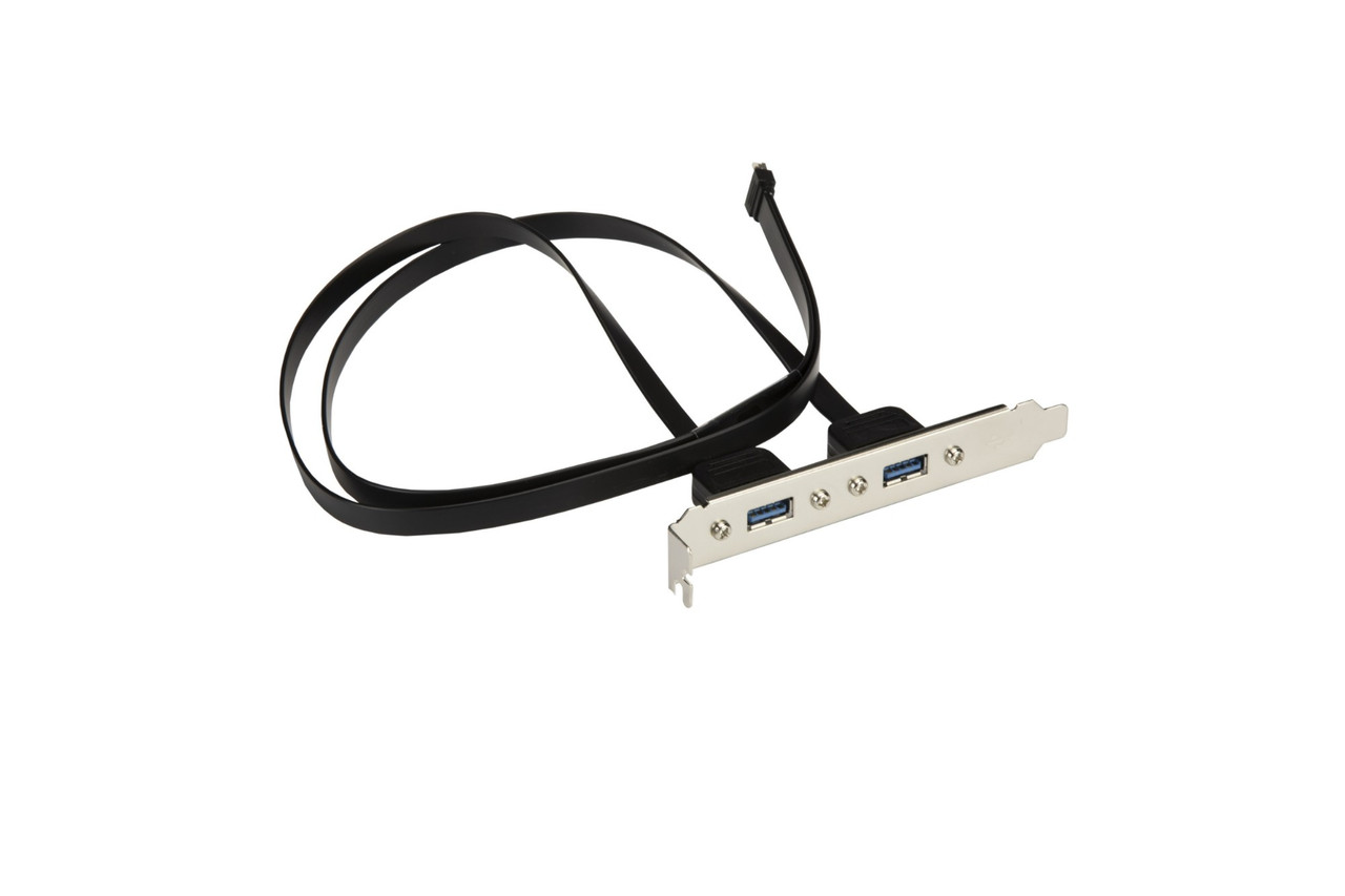 Supermicro USB Cable 21.7 USB 3.2 Gen 1 2 x USB A USB B Black Metallic - Compatible with Supermicro products