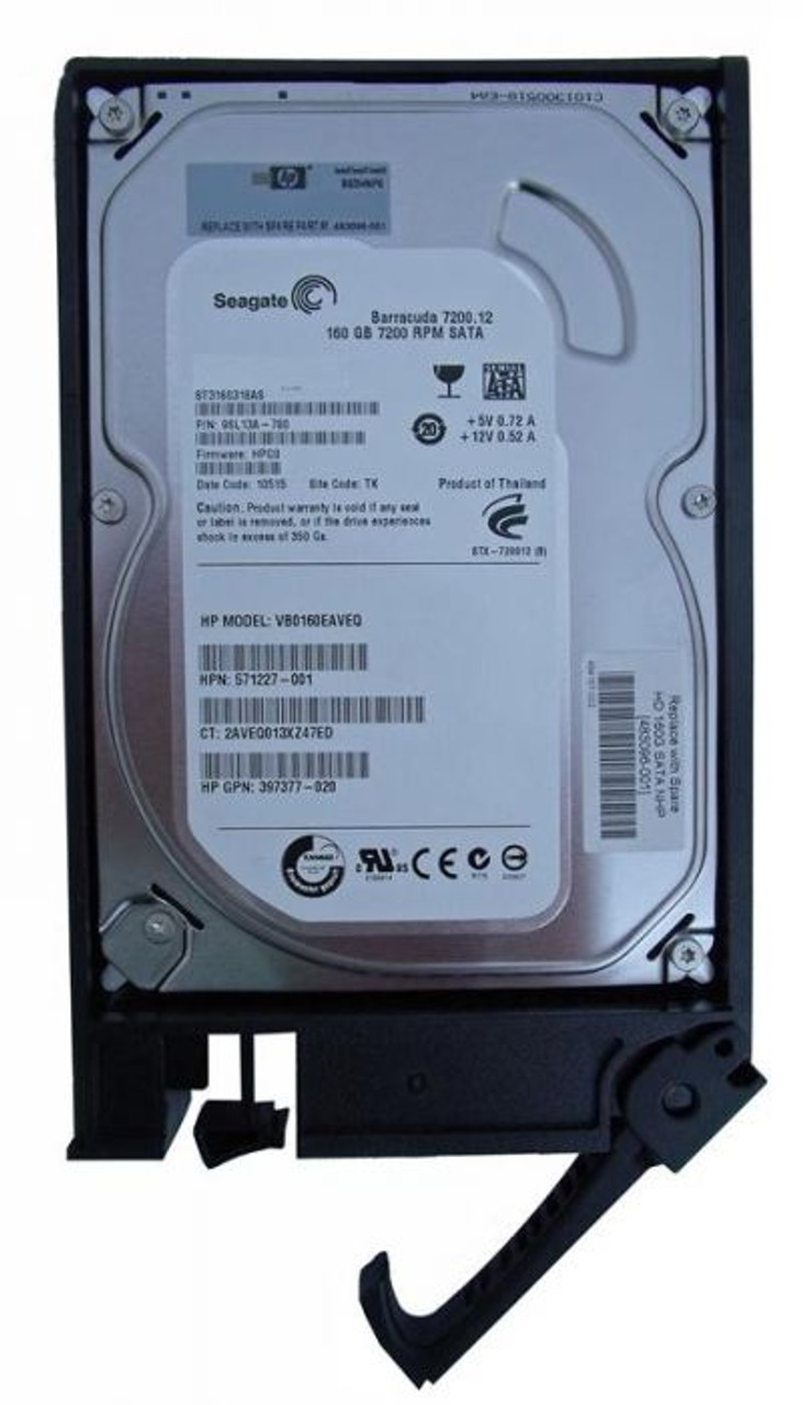 HP 160GB 7200RPM SATA Hot-Pluggable 3.5 Hard Drive compatible with ProLiant servers