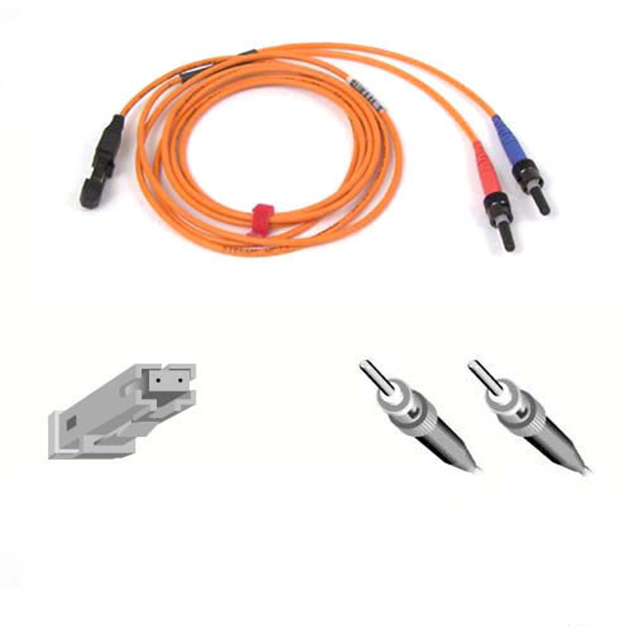 Belkin MT-RJ/ST Duplex Fiber Optic Patch Cable 3m Orange for Networking - Compatible with F2F20290-10 - 118.1