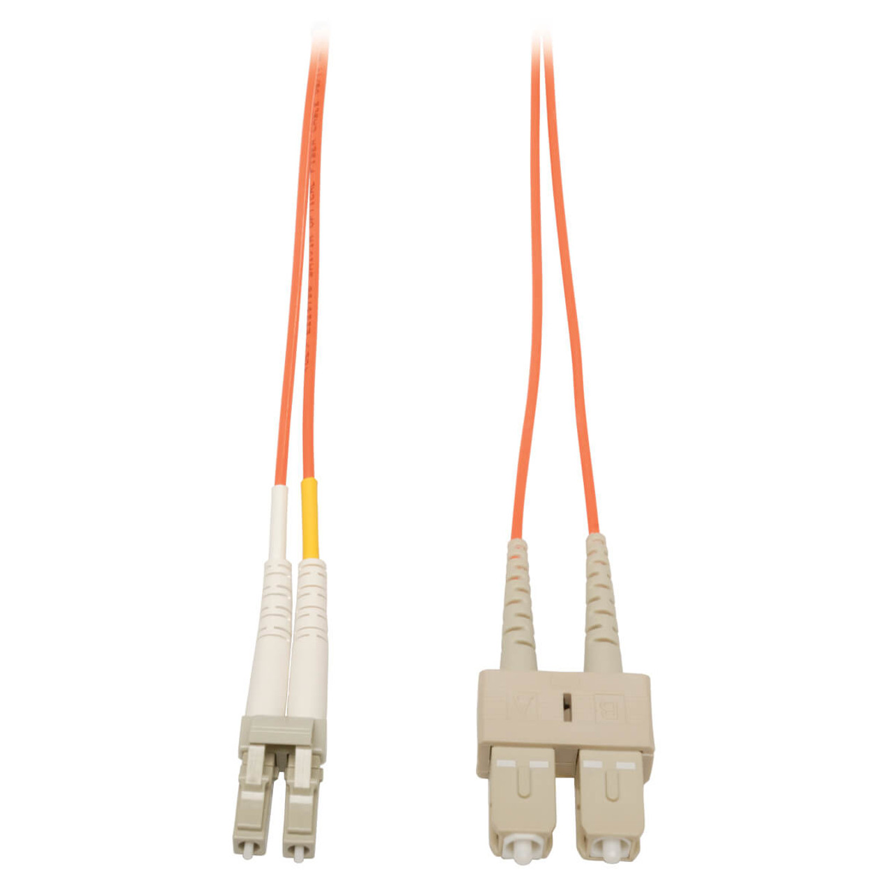 Tripp Lite N316-20M Fiber Optic Cable 20m 2x LC 2x SC OFNR Beige Gray Orange - Compatible with Data Centers