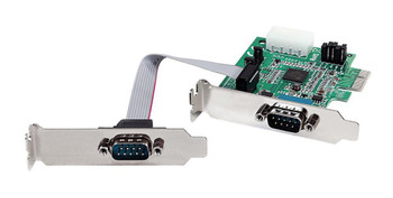 StarTech 2-Port DB-9 RS-232 LP PCI Express Serial Adapter Card for 952E-R2 Servers