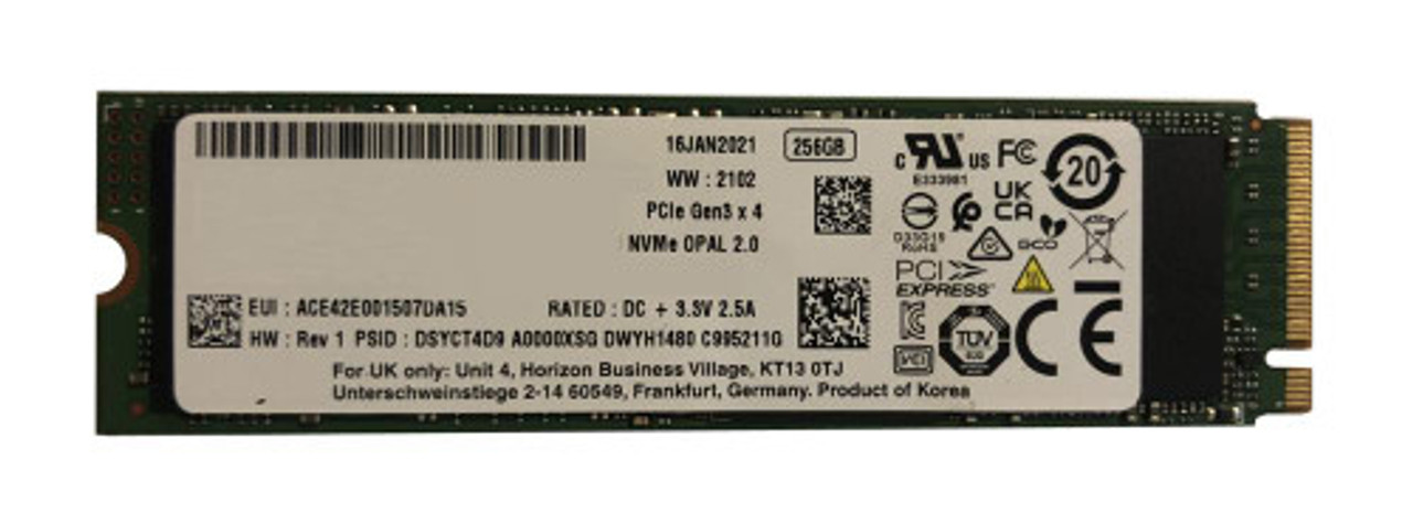 Lenovo 256GB TLC NVMe M.2 2280 Internal SSD for ProLiant DL360p Gen8 Servers
