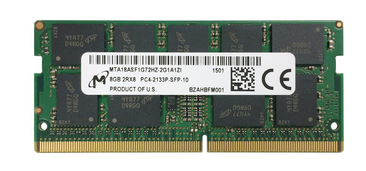 Micron 8Gb PC4-17000 DDR4-2133MHz ECC Unbuffered CL15 SODIMM for ProLiant DL360p Gen8 Servers