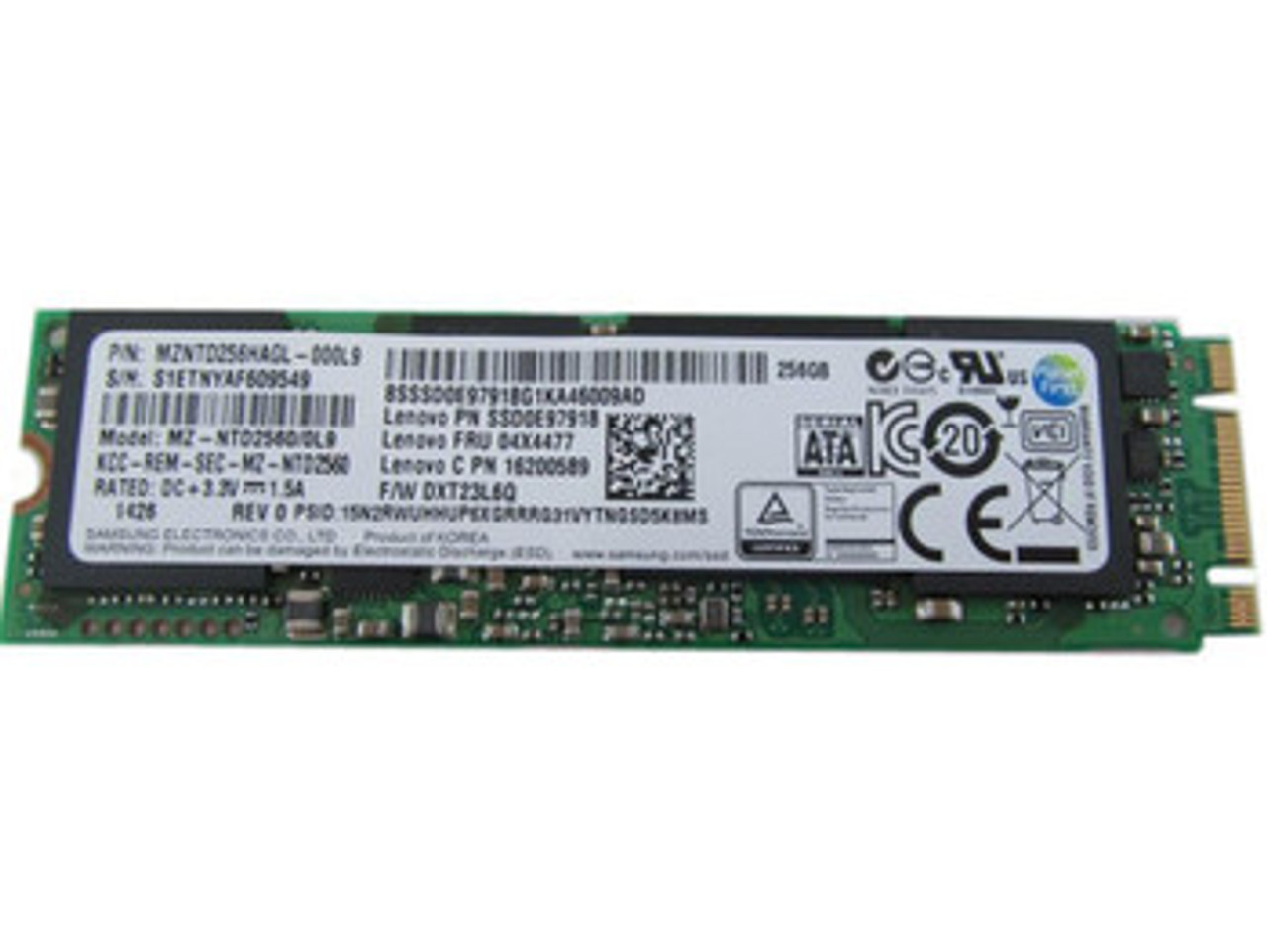 Lenovo 256GB MLC SATA 6Gbps Opal 2.0 M.2 2280 SSD for Internal Use
