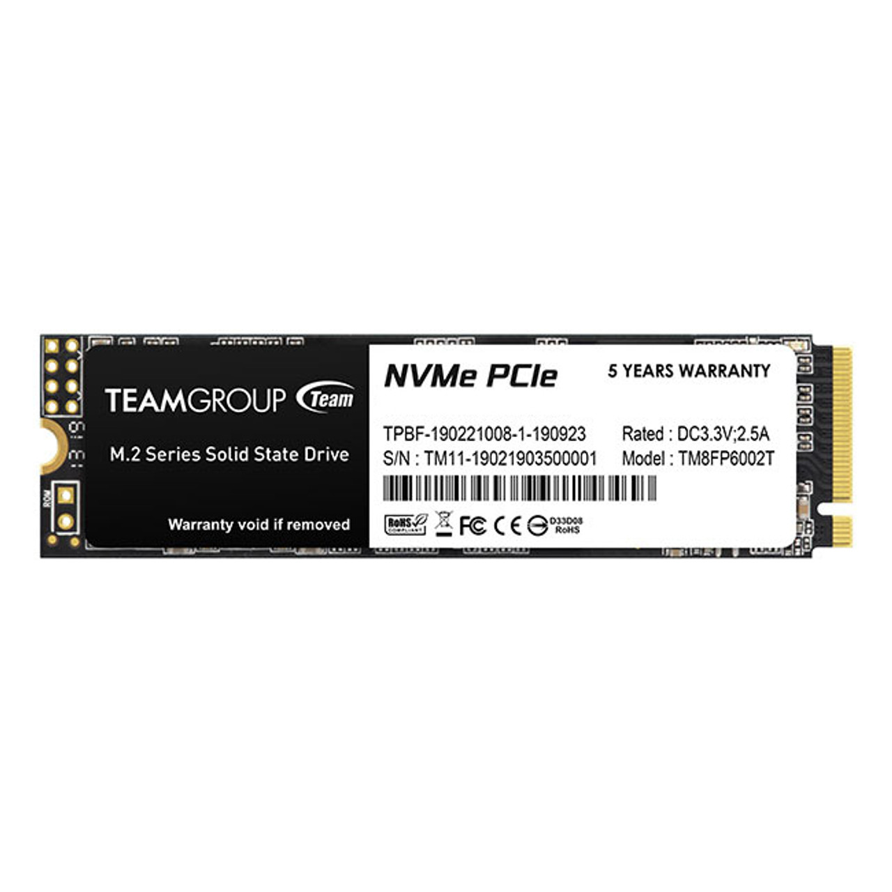 Team Group MP33 M.2 512 GB PCIe 3.0 NVMe SSD compatible with TM8FP6512G0C101 servers