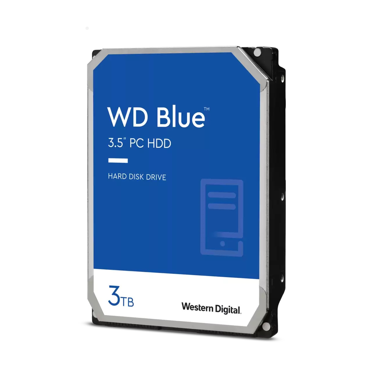 Western Digital Blue 3.5 3000 GB SATA Hard Drive compatible with desktop computers