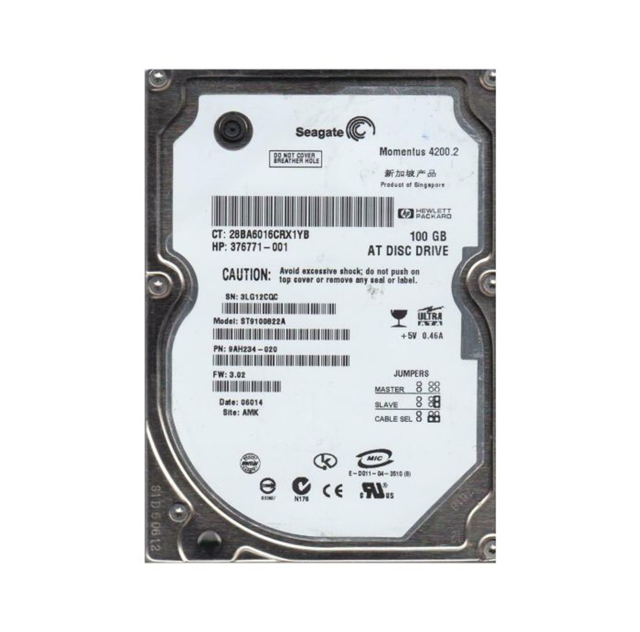 Seagate Momentus 4200.2 100GB 4200RPM IDE Hard Drive for 2.5-Inch ATA-6 Compatible Devices