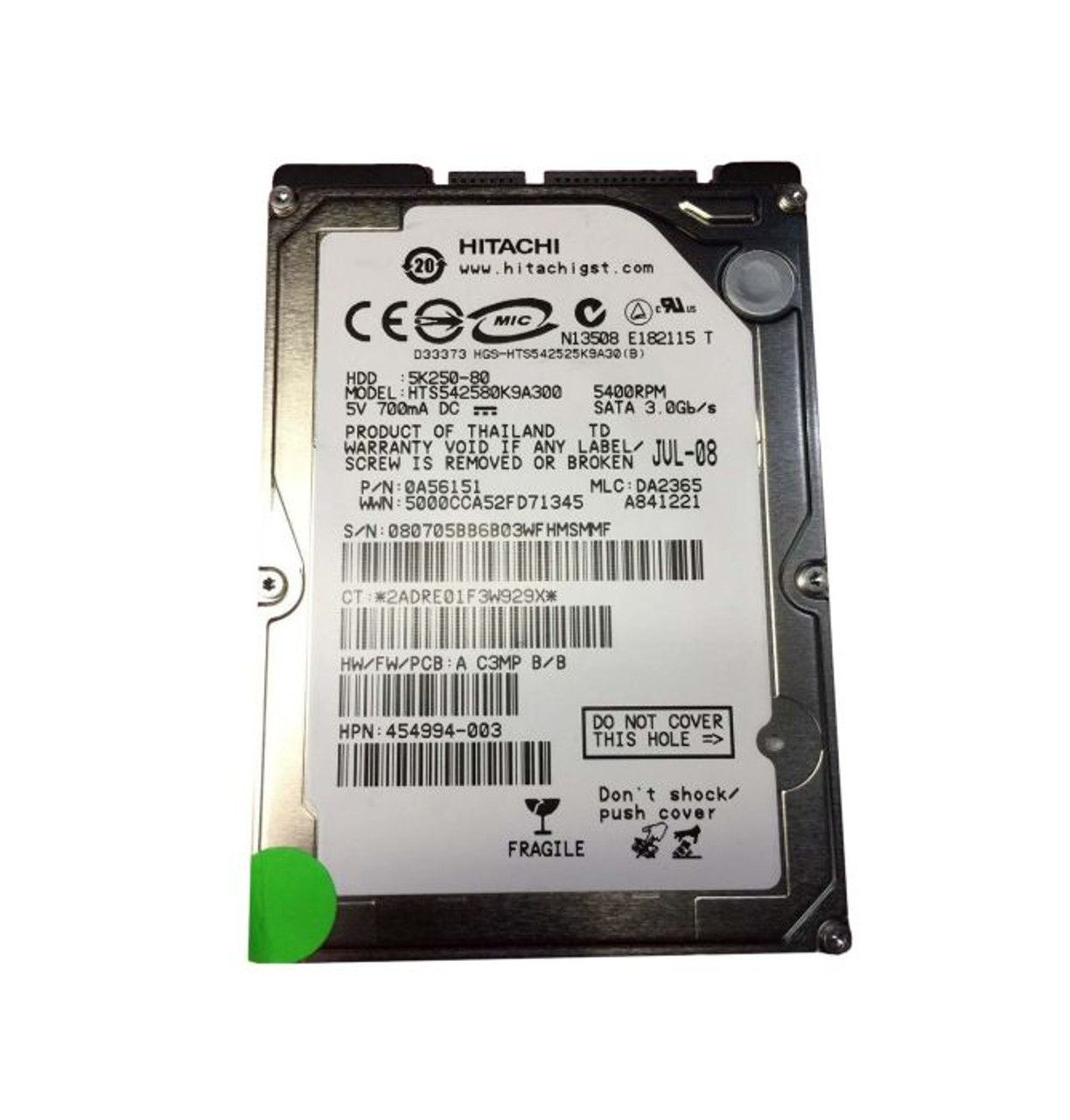 Compaq 80GB SATA Hard Drive for ProLiant DL360p Gen8 Servers