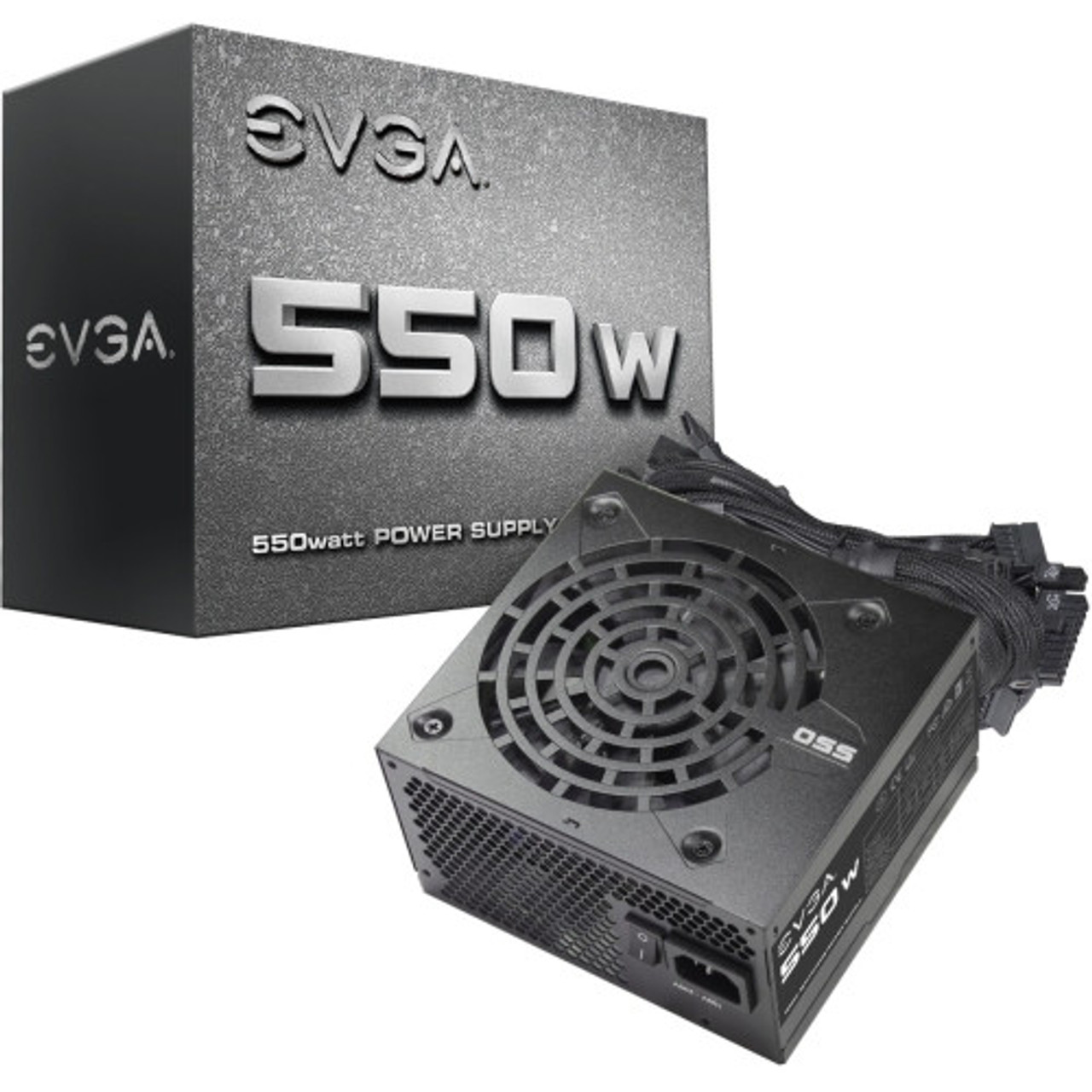 EVGA 550W Power Supply 100-N1-0550-L1 for ATX12V/EPS12V - Compatible with 120-230V AC - PSU for Desktop Computers