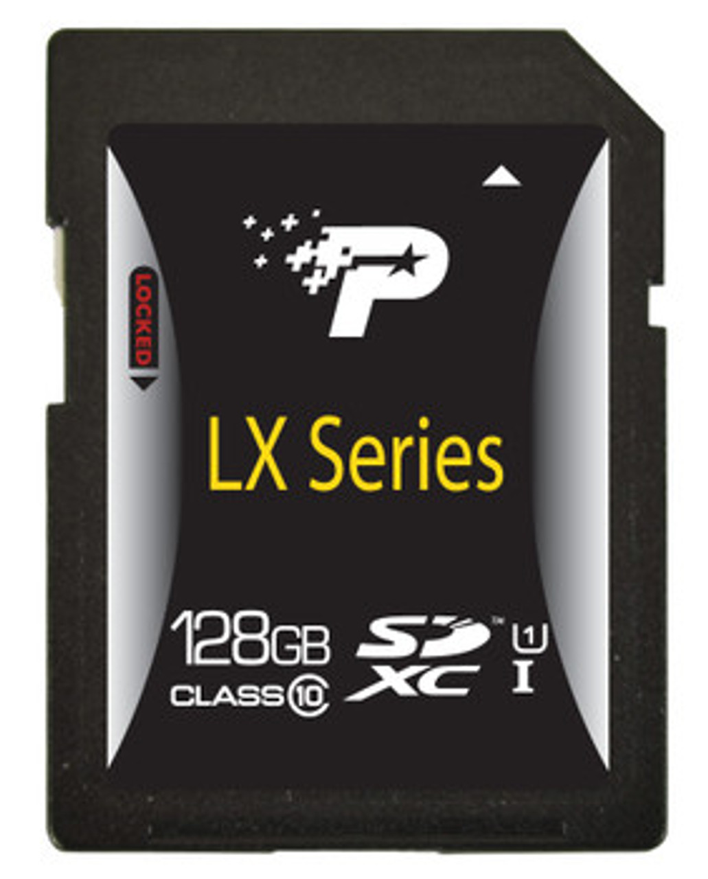 Patriot LX Series 128GB Class 10 SDXC Flash Memory Card for high-speed data storage in cameras and devices