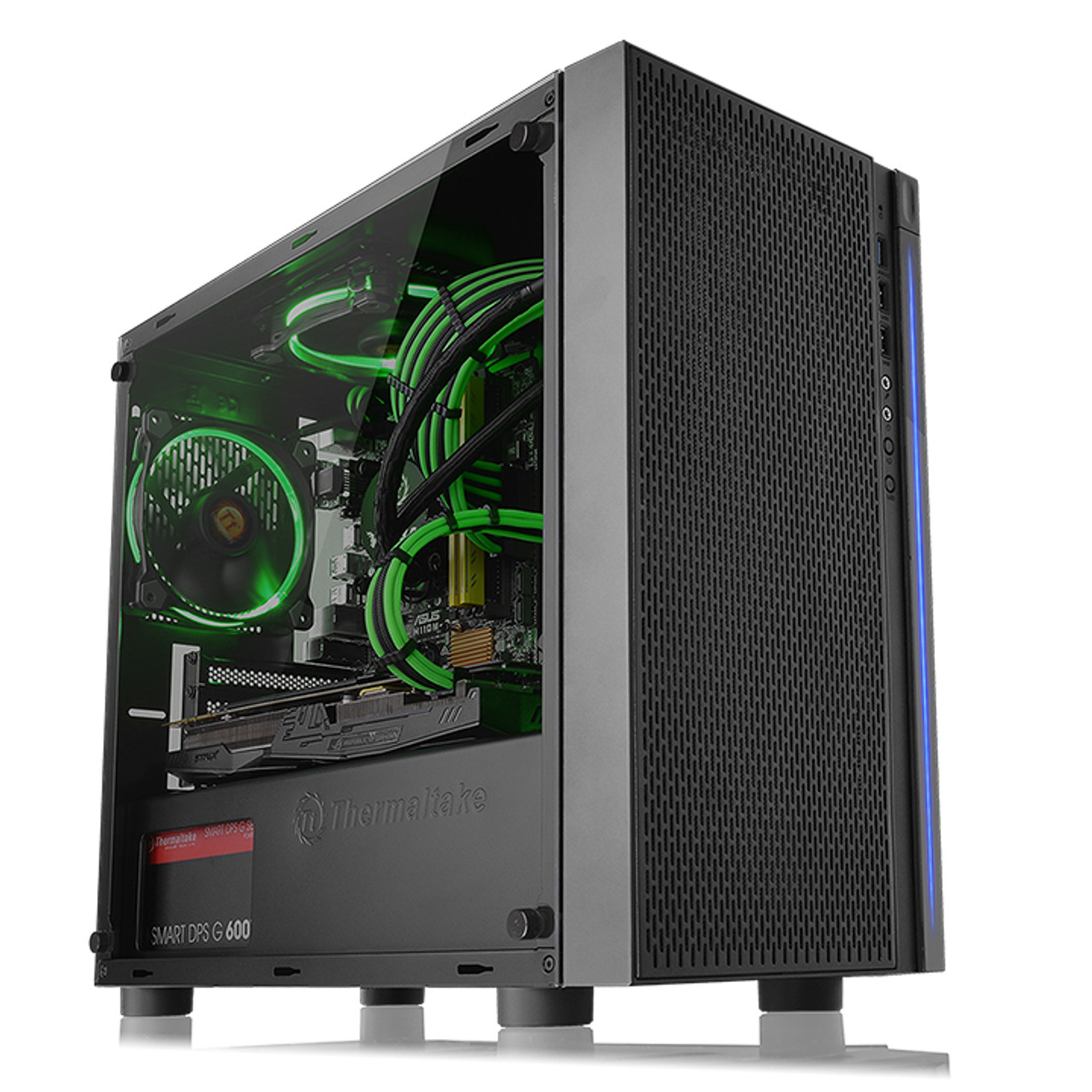 Thermaltake Versa H18 Micro Tower Black computer case compatible with various motherboards.