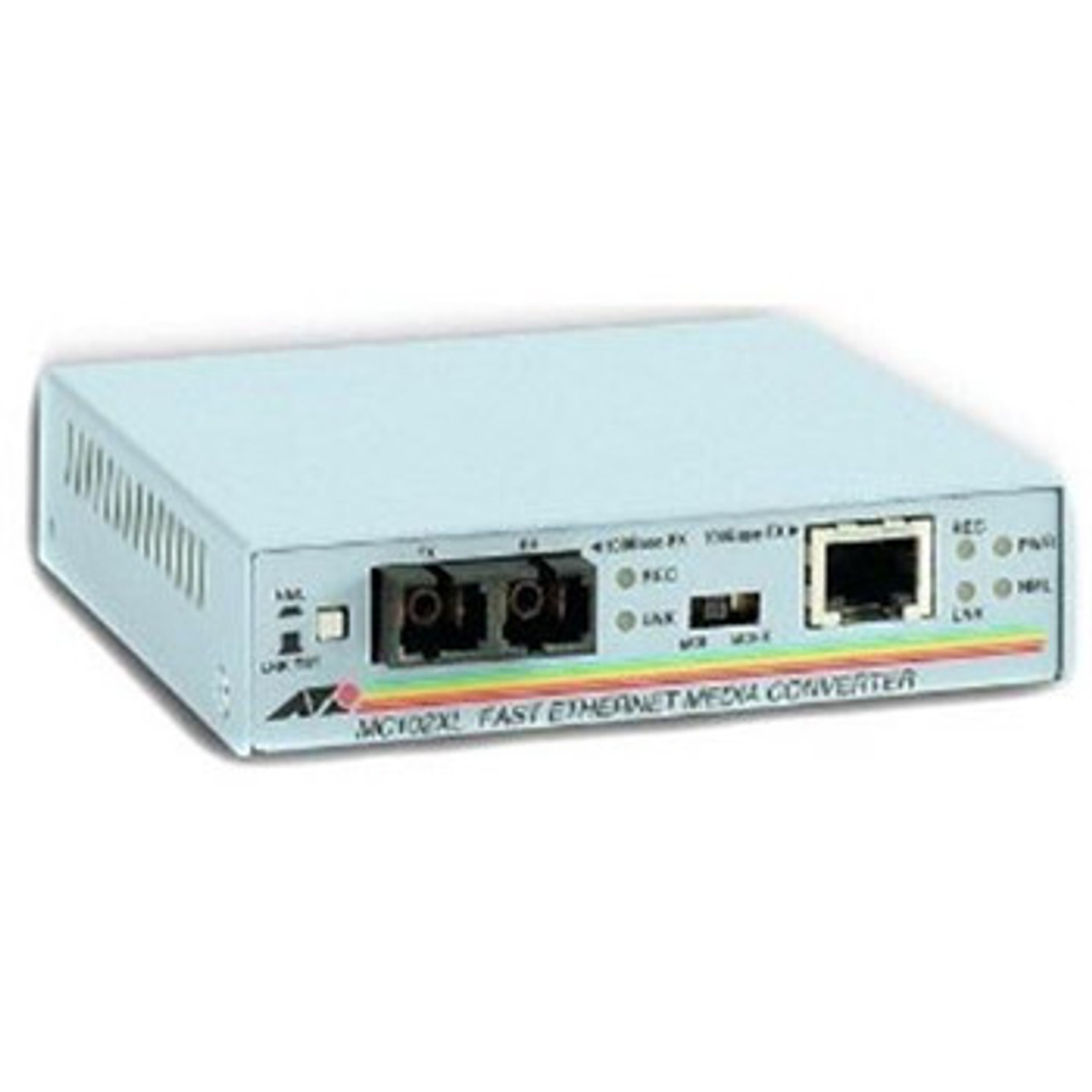 Allied Telesis AT-MC105XL 100Base-Tx to 100Base-Sx RJ-45 Multimode Media Converter for Fast Ethernet connections