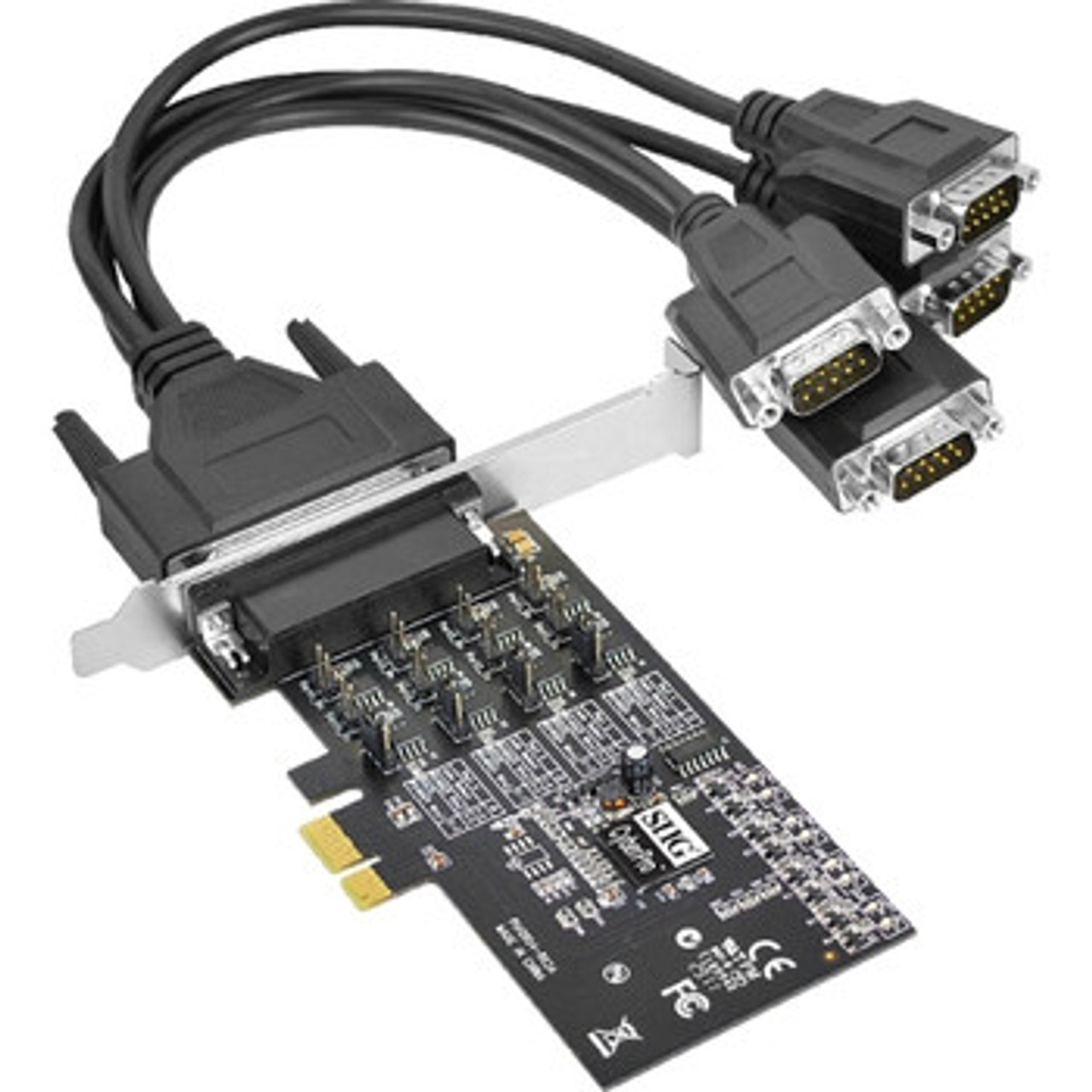 SIIG DP 4-Port RS422/485 PCI Express Adapter Card for RS-232 Serial, compatible with ProLiant DL360p Gen8 servers