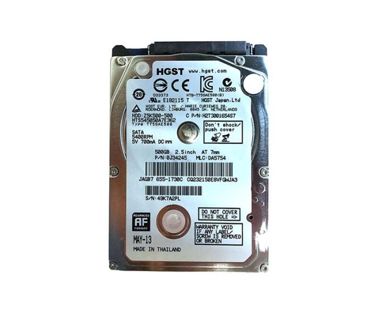 Apple 500GB SATA Hard Drive 2.5 5400RPM 3GB/s 16MB Cache for ProLiant DL360p Gen8 Servers