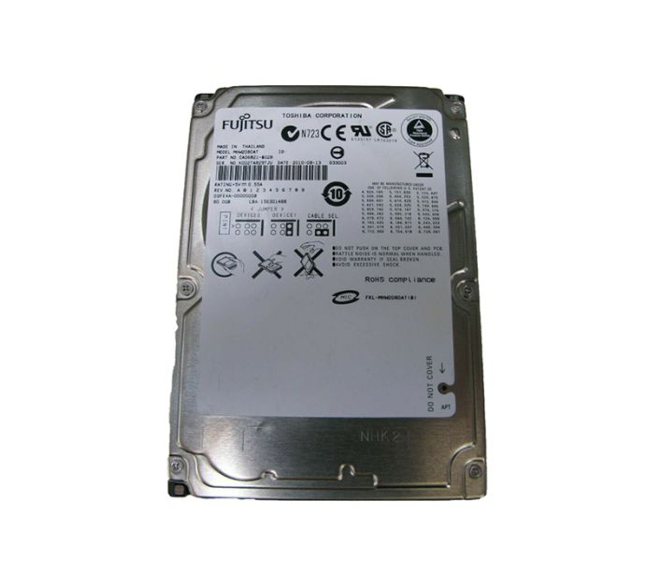 Fujitsu 80GB 4200RPM ATA-133 8MB Cache 2.5 Internal HDD for Mobile Devices