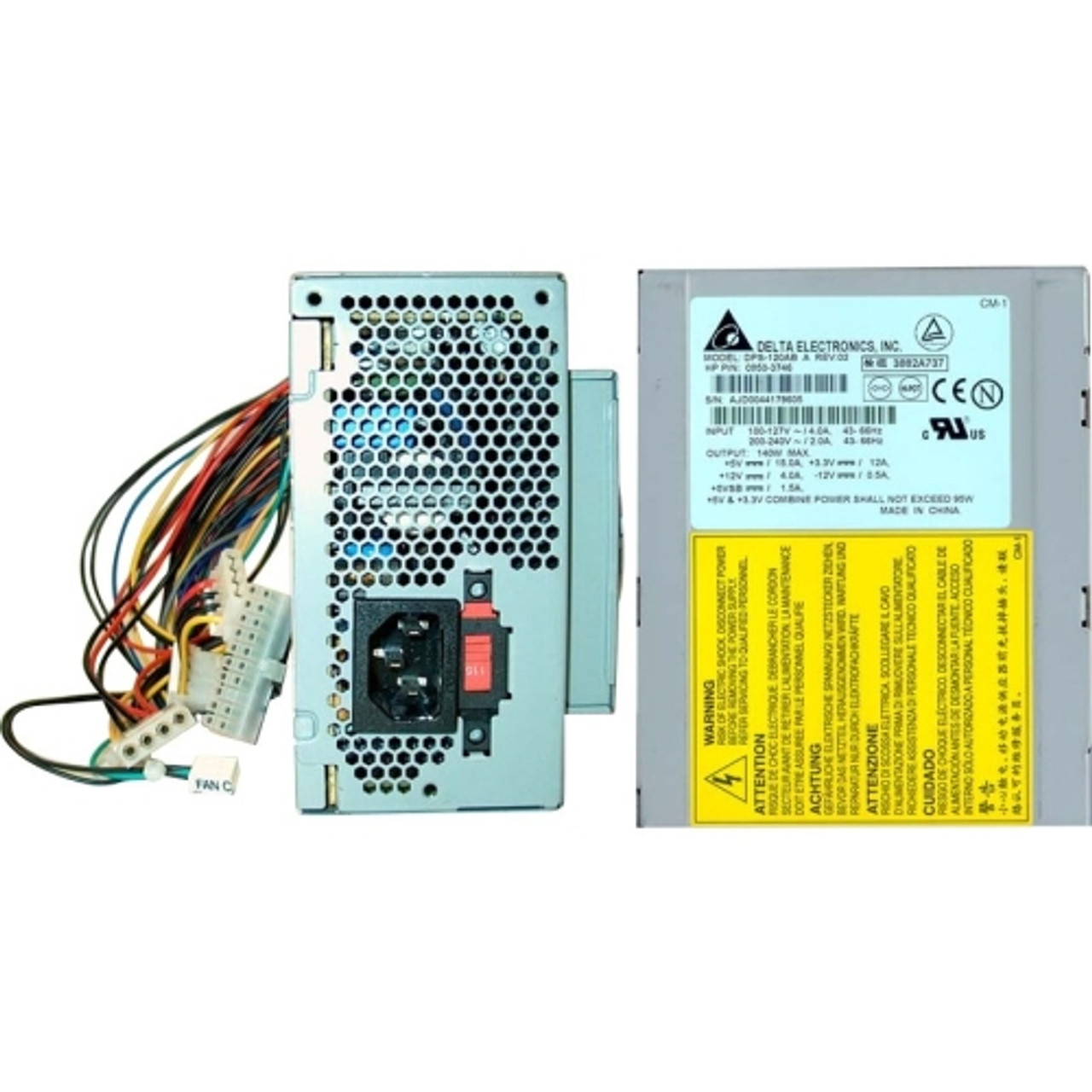Hp 120-Watt ATX Power Supply for Pavilion 4450, compatible with HP servers, mounted in a desktop computer