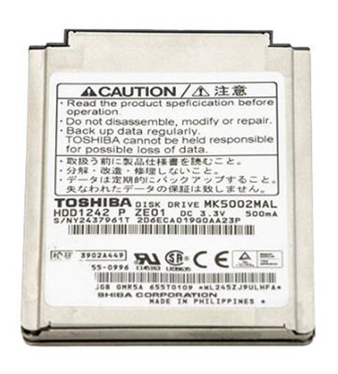 Toshiba MK5002MAL 5Gb 4200Rpm 1.8-Inch Internal Hard Drive for ATA-66 with 1Mb Cache