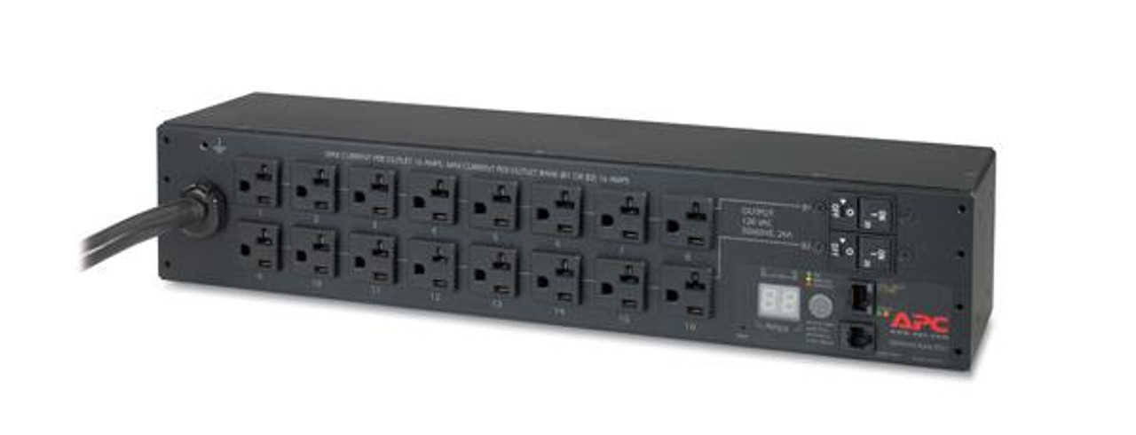 APC AP7802B 16 Outlet 2U Black Power Distribution Unit (PDU) for Server Racks