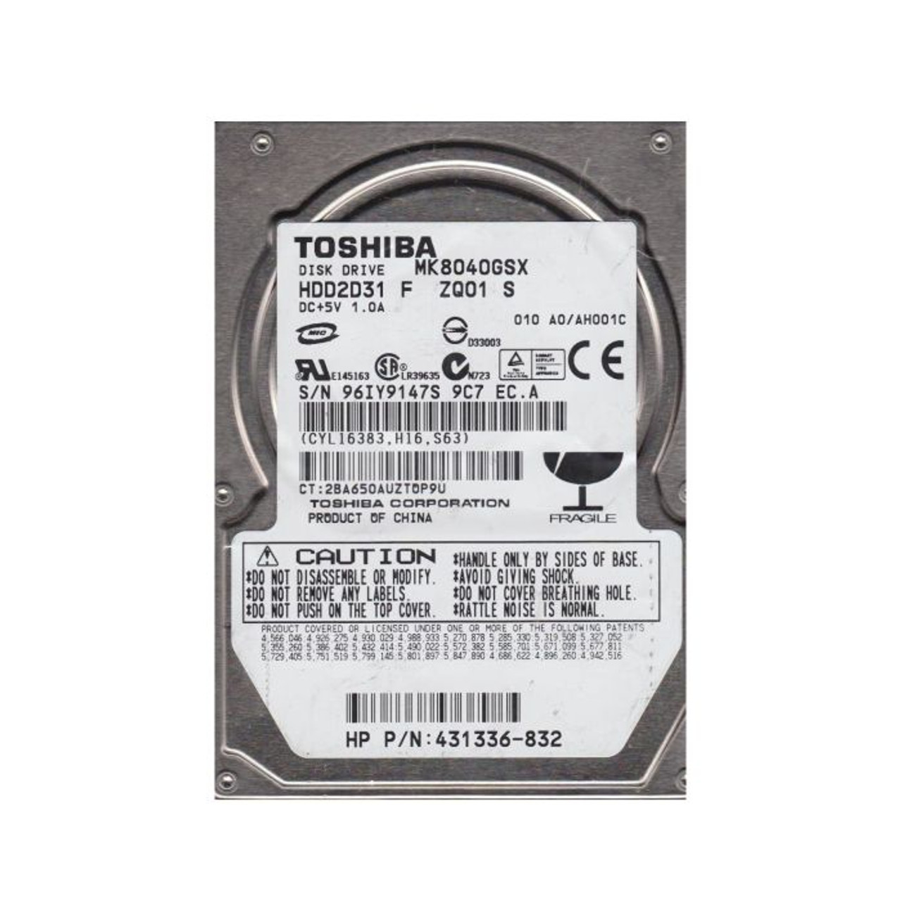 Compaq 80GB 5400RPM SATA 2.5-Inch Hard Drive for ProLiant DL360p Gen8 Servers