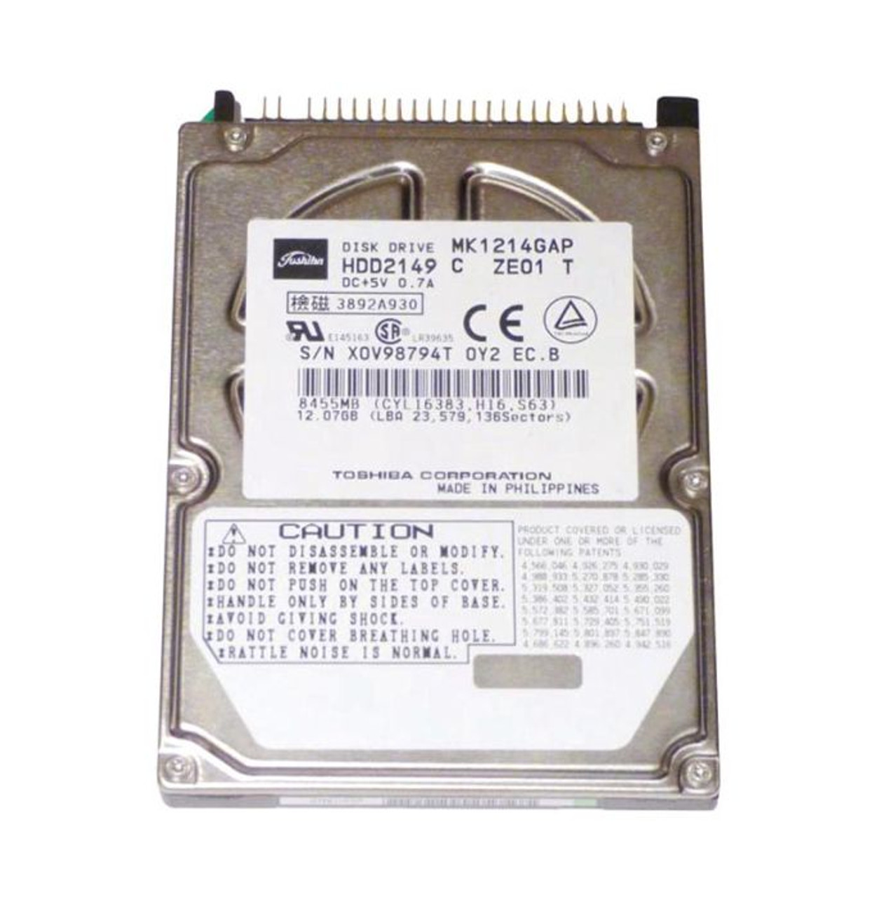TOSHIBA 12GB 4200RPM IDE ATA-5 2.5 HDD for ProLiant DL360p Gen8 Servers